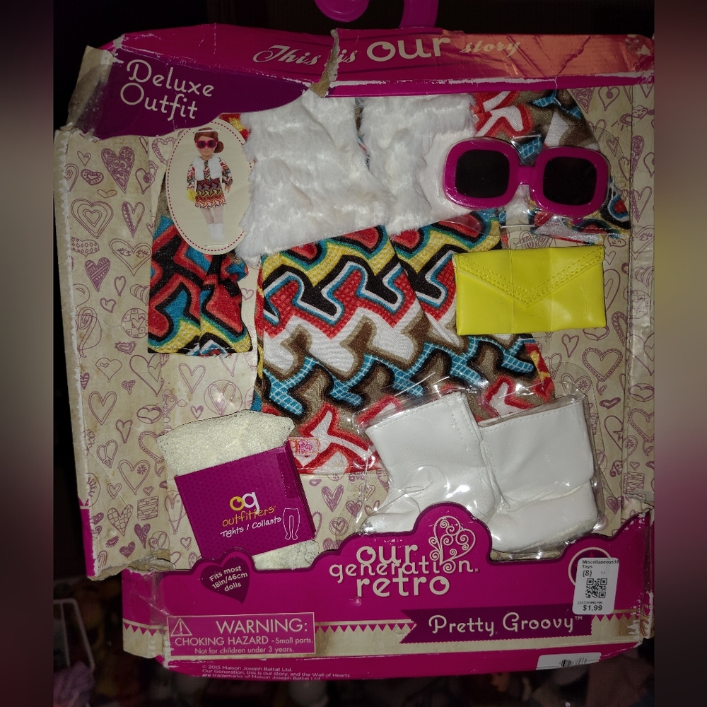 Our Generation Retro "Pretty Groovy" Kids Doll Deluxe Outfit - Multicolor